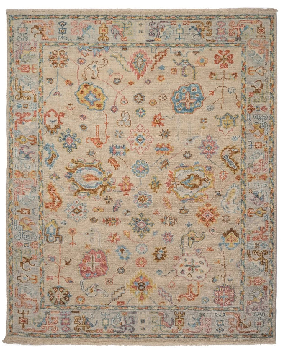 Elan IvoryWhite Hand-Knotted Wool Rug - Image 2