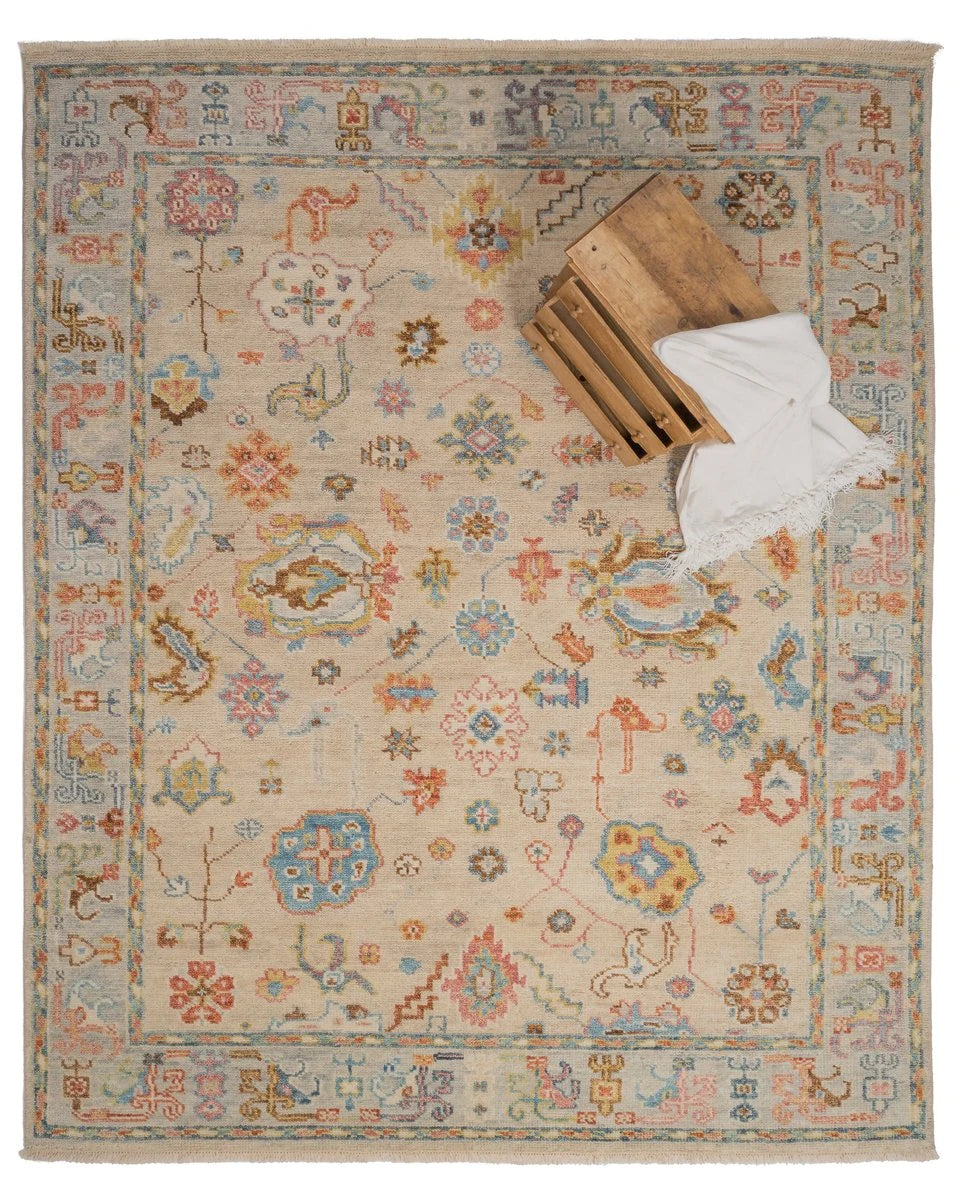Elan IvoryWhite Hand-Knotted Wool Rug - Image 3