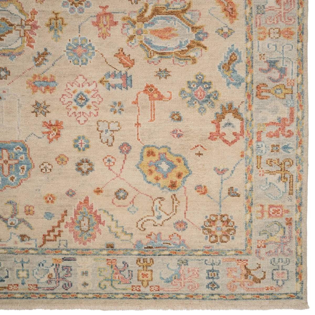 Elan IvoryWhite Hand-Knotted Wool Rug - Image 5