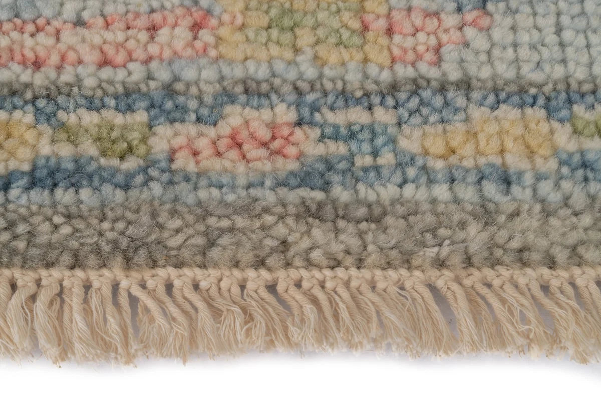 Elan SilverGreyGreen Hand-Knotted Wool Rug - Image 3