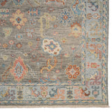 Elan SilverGreyGreen Hand-Knotted Wool Rug - Image 4