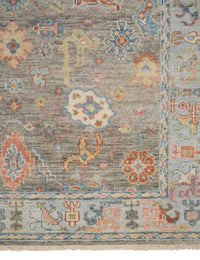 Elan SilverGreyGreen Hand-Knotted Wool Rug - Image 4
