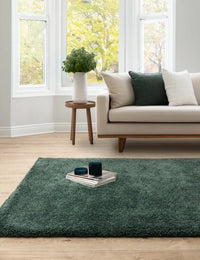 Emerald Solid Plush Shag Rug - Image 1