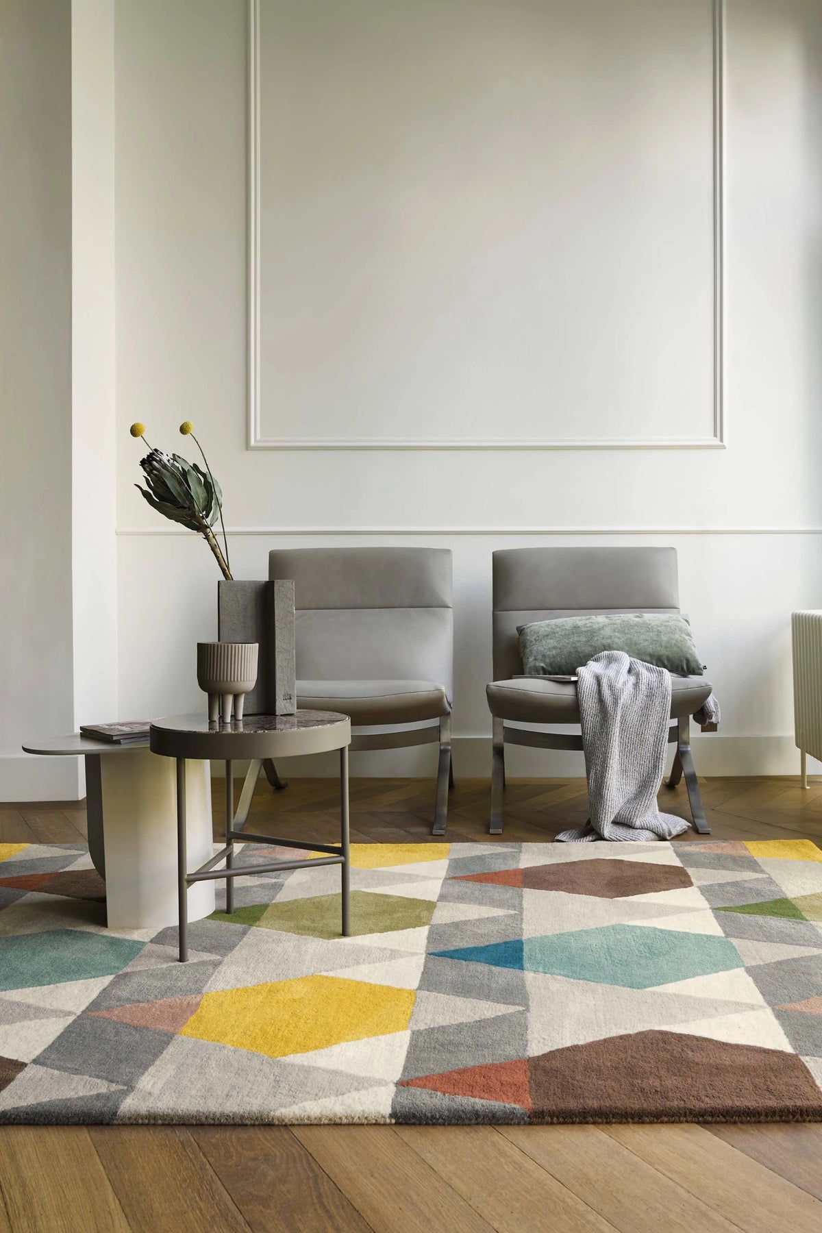 Estella Geometric Hand-Tufted Wool Rug - Image 5