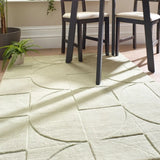 Eucalyptus Geometric Hand-Tufted Wool Rug - Image 1