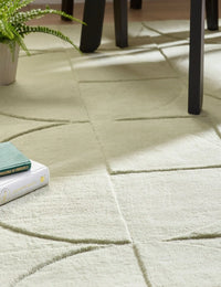 Eucalyptus Geometric Hand-Tufted Wool Rug - Image 3