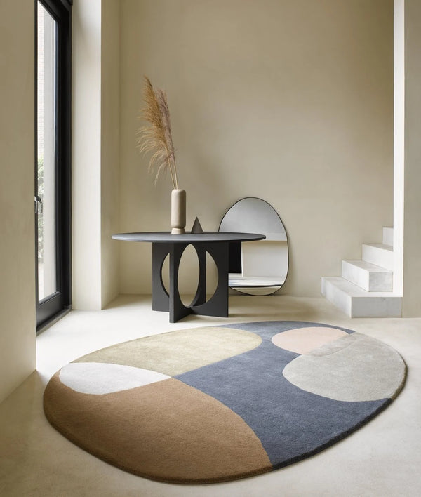 Fall Oval Hand-Tufted Wool Rug Oval Rug - Image 1