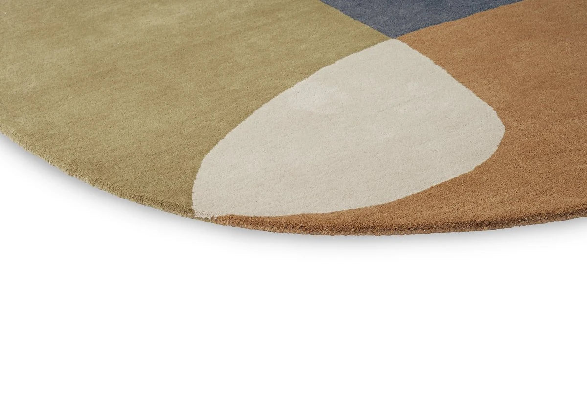 Fall Oval Hand-Tufted Wool Rug Oval Rug - Image 2