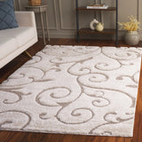 Florida Cream, Beige Floral Plush Shag Rug - Image 2