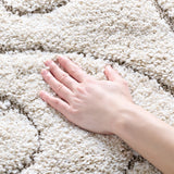 Florida Cream, Beige Plush Shag Rug Round Rug - Image 3