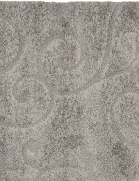 Florida Grey, Beige Plush Shag Rug Runner Rug - Image 2