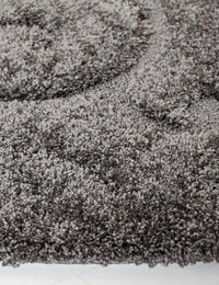Florida Grey, Beige Plush Shag Rug Runner Rug - Image 3