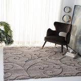 Florida Grey, Light Blue Floral Plush Shag Rug - Image 5