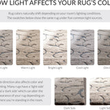 Florida Grey, Light Blue Floral Plush Shag Rug - Image 7
