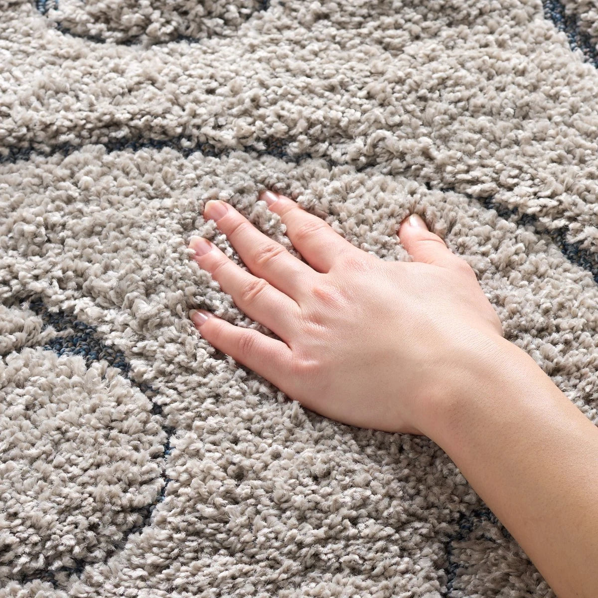 Florida Grey, Light Blue Floral Plush Shag Rug - Image 8