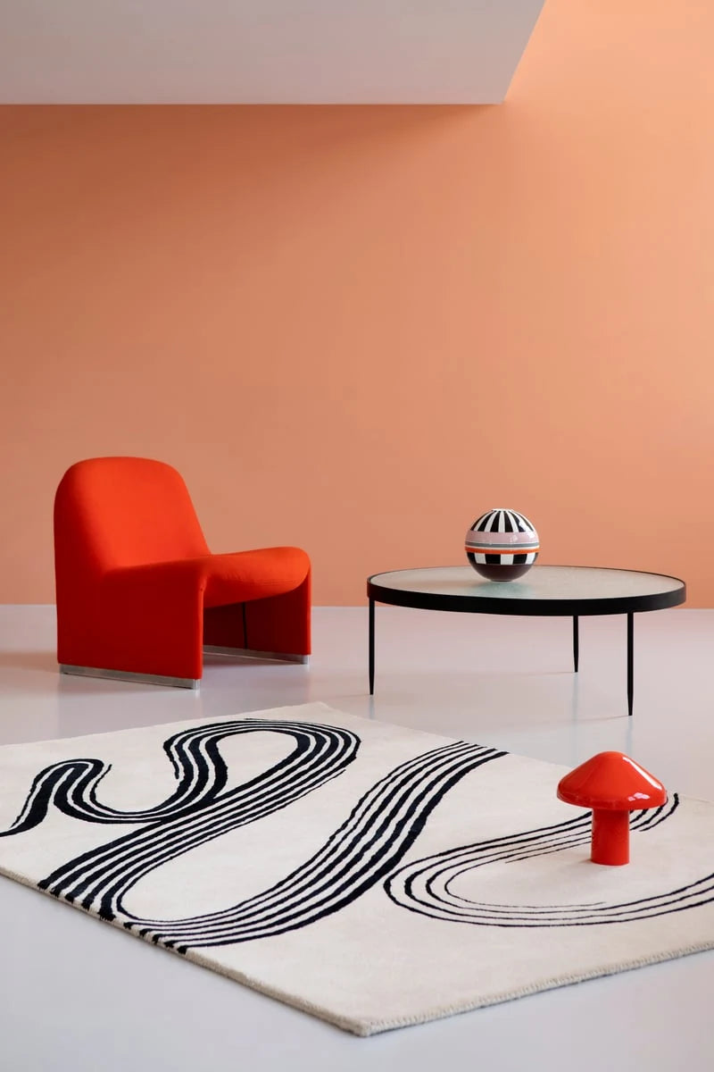 Flow Abstract Hand-Tufted Wool Rug - Image 1