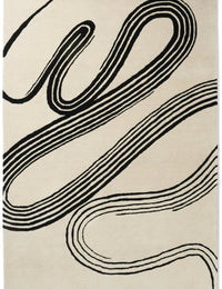 Flow Abstract Hand-Tufted Wool Rug - Image 2