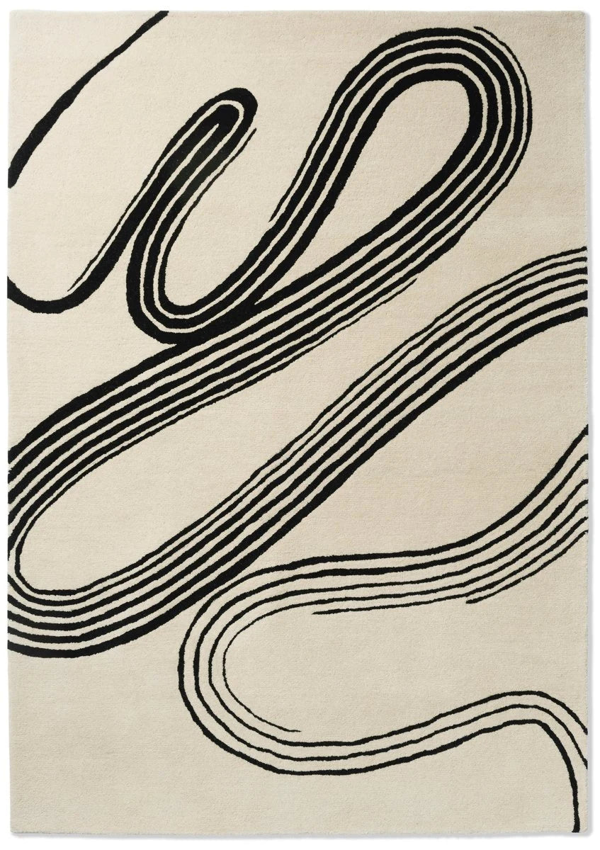 Flow Abstract Hand-Tufted Wool Rug - Image 2