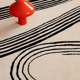 Flow Abstract Hand-Tufted Wool Rug - Image 3