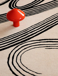 Flow Abstract Hand-Tufted Wool Rug - Image 3