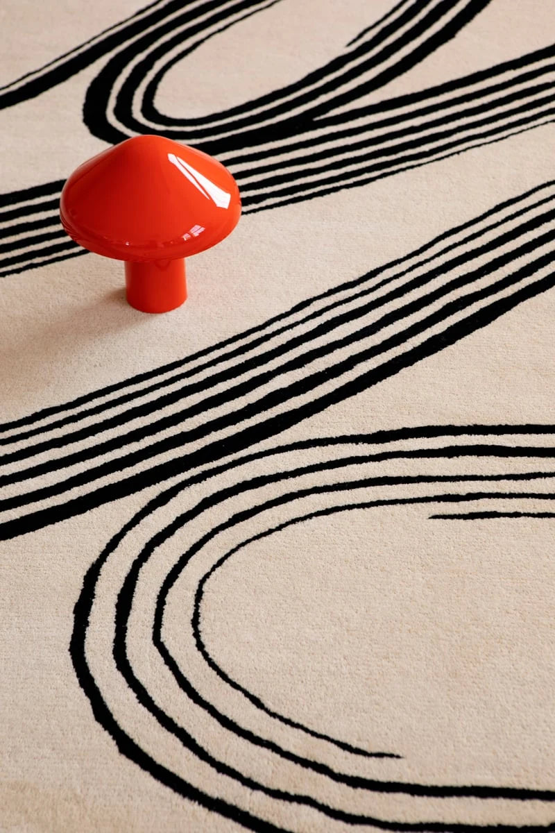 Flow Abstract Hand-Tufted Wool Rug - Image 3