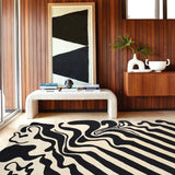 Fluid Irregular Hand-Tufted Wool Rug - Image 2