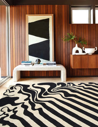 Fluid Irregular Hand-Tufted Wool Rug - Image 2