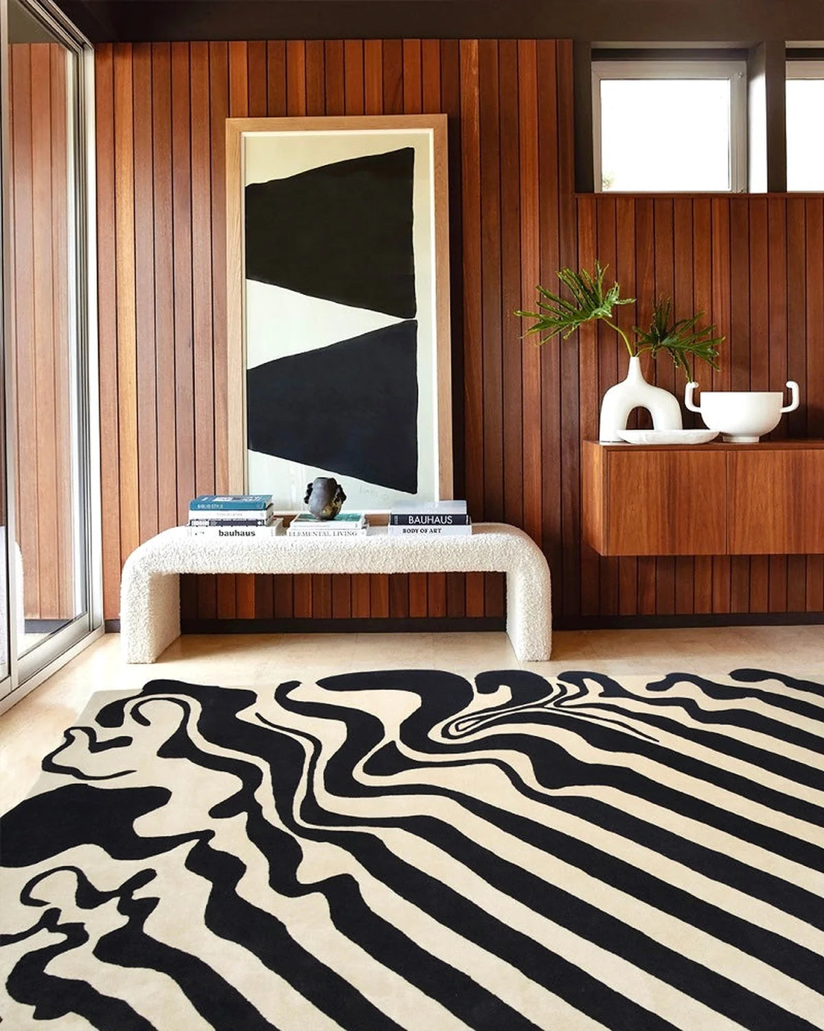 Fluid Irregular Hand-Tufted Wool Rug - Image 2