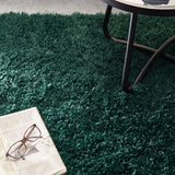 Forest Green Solid Plush Shag Rug - Image 4