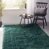 Forest Green Solid Plush Shag Rug - Image 5