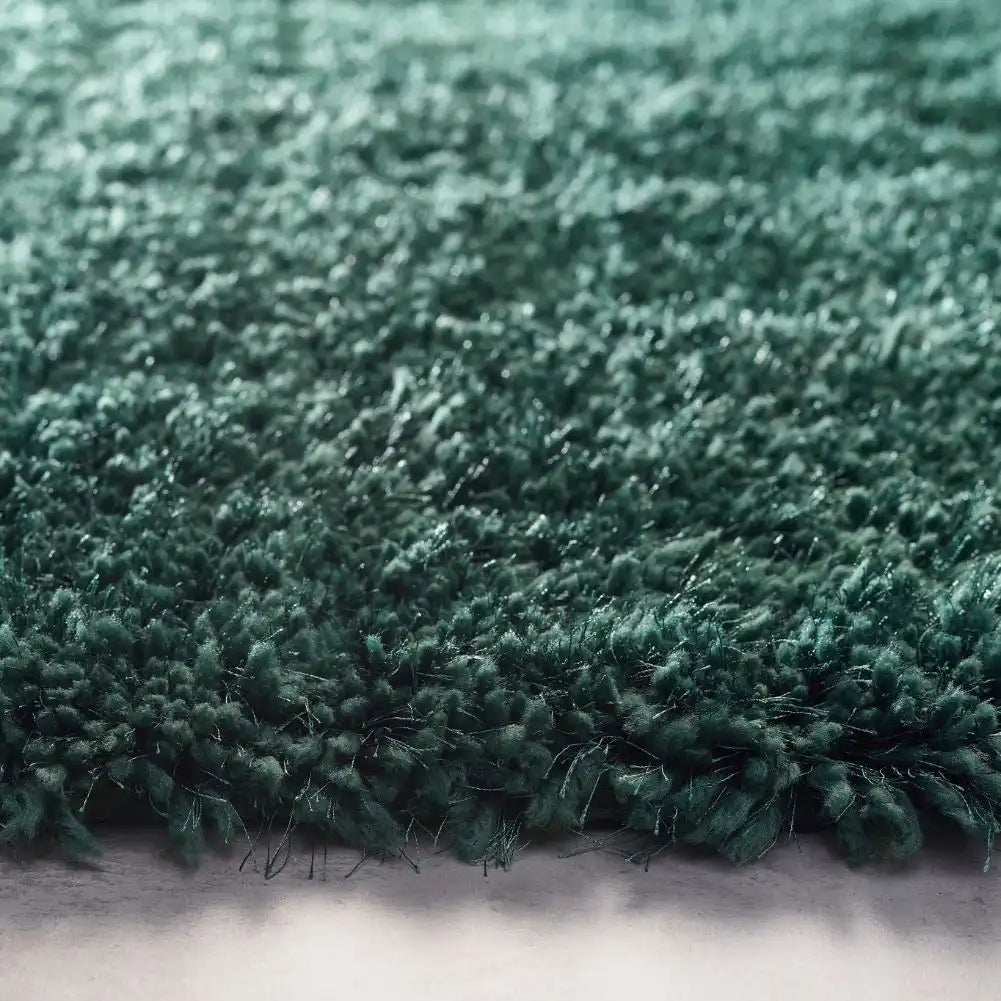 Forest Green Solid Plush Shag Rug - Image 6