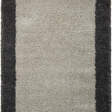 Frame Silver, Charcoal Modern Plush Shag Rug - Image 2