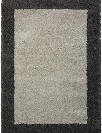 Frame Silver, Charcoal Modern Plush Shag Rug - Image 2