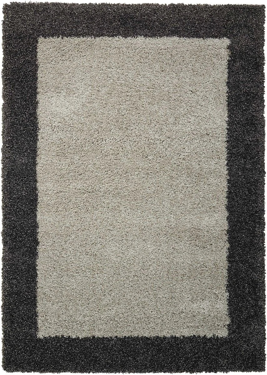 Frame Silver, Charcoal Modern Plush Shag Rug - Image 2