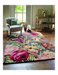 Garden Floral Hand-Tufted Wool Rug - Image 1