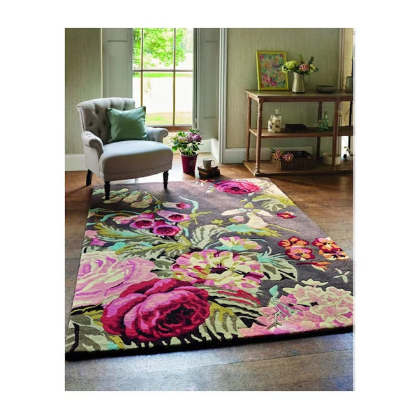 Garden Floral Hand-Tufted Wool Rug - Image 1