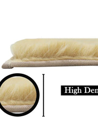 Gold Faux Rabbit Fur Rug - Image 6