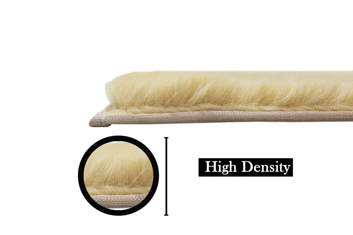 Gold Faux Rabbit Fur Rug - Image 6