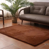 Golden Brown Faux Rabbit Fur Rug - Image 1