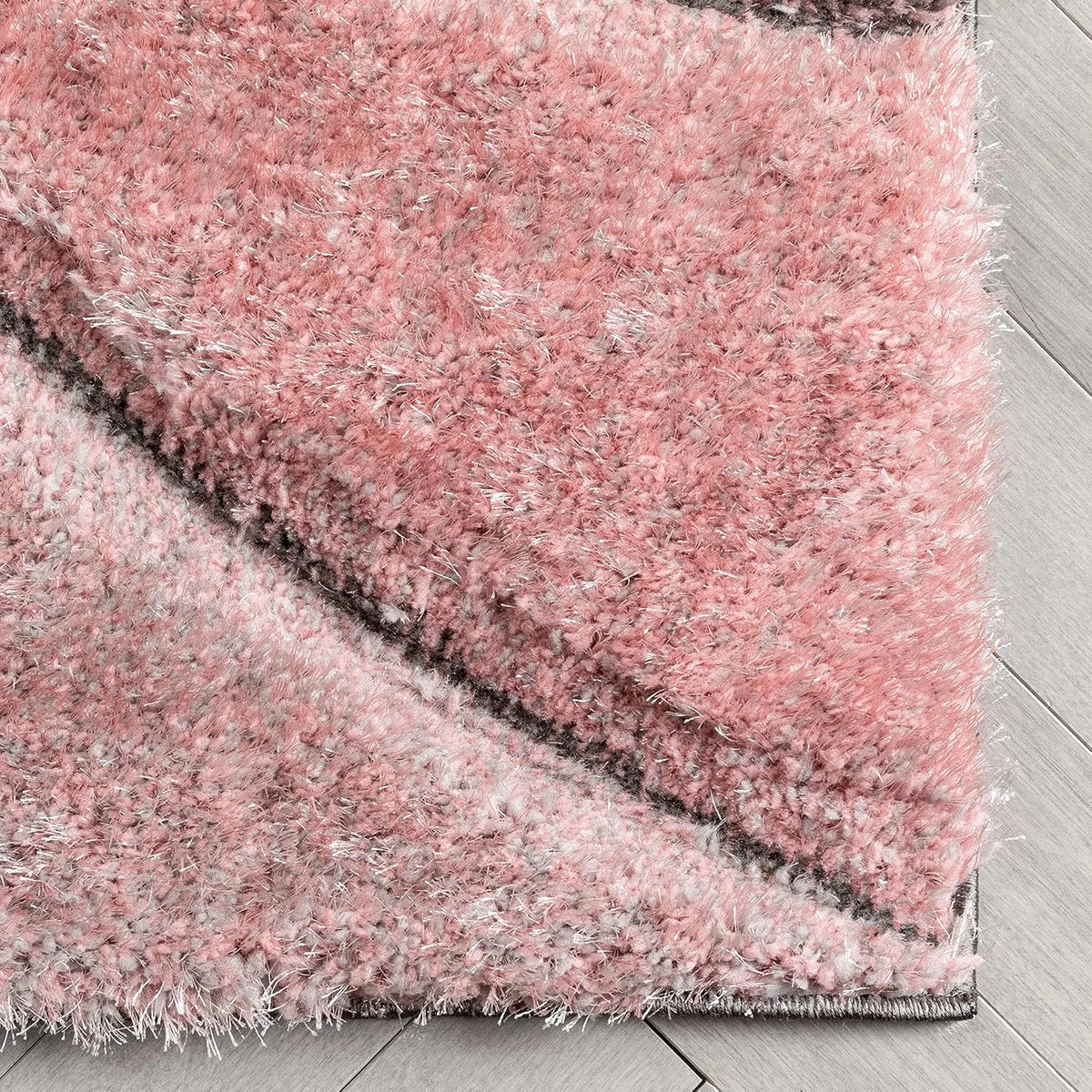 Grace Blush Gradiant Collection Plush Shag Rug - Image 4