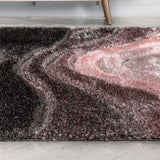 Grace Blush Gradiant Collection Plush Shag Rug - Image 5