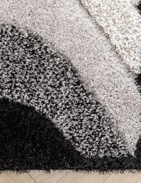 Grace Charcoal Black Gradient Plush Shag Rug - Image 6