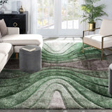 Grace Green Gradiant Collection Plush Shag Rug - Image 1