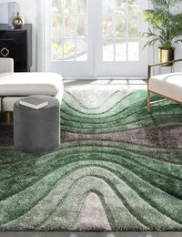 Grace Green Gradiant Collection Plush Shag Rug - Image 1