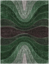 Grace Green Gradiant Collection Plush Shag Rug - Image 2