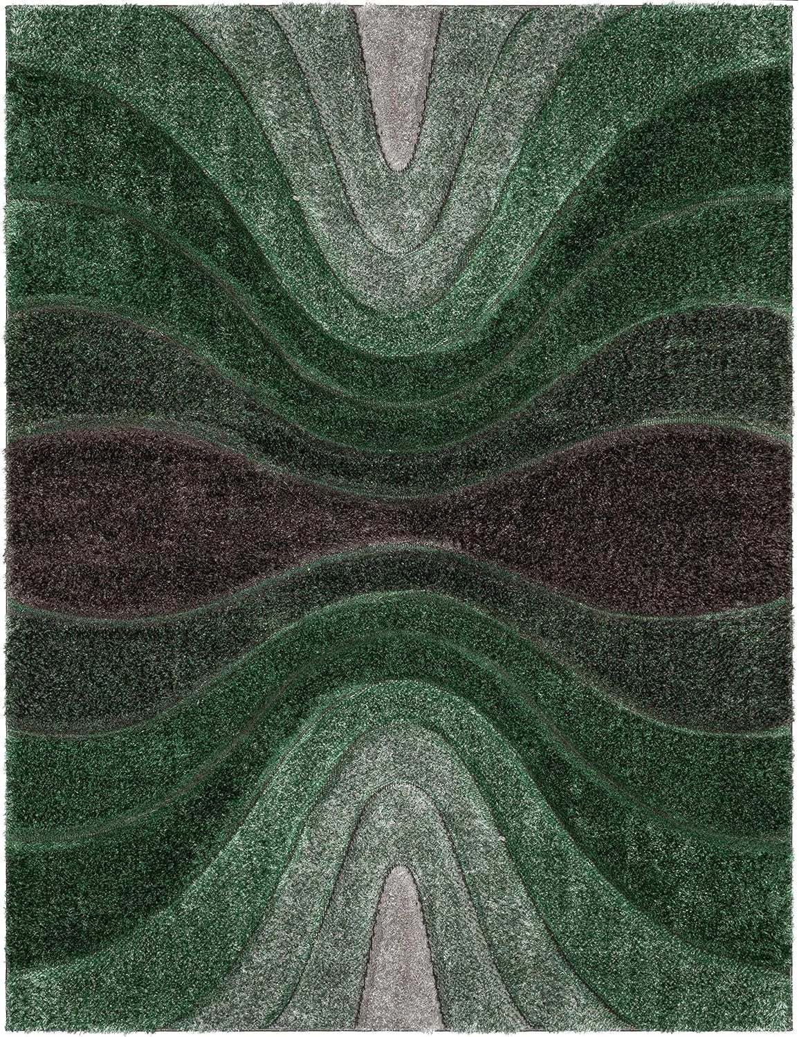 Grace Green Gradiant Collection Plush Shag Rug - Image 2