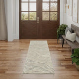 GRACE Grey Abstract Hand-Tufted Wool Rug - Image 2