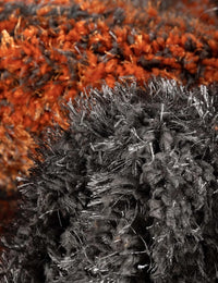 Grace Grey Orange Gradiant Collection Plush Shag Rug - Image 4