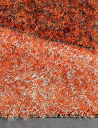 Grace Grey Orange Gradiant Collection Plush Shag Rug - Image 5