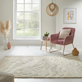 GRACE Ivory Abstract Hand-Tufted Wool Rug - Image 1
